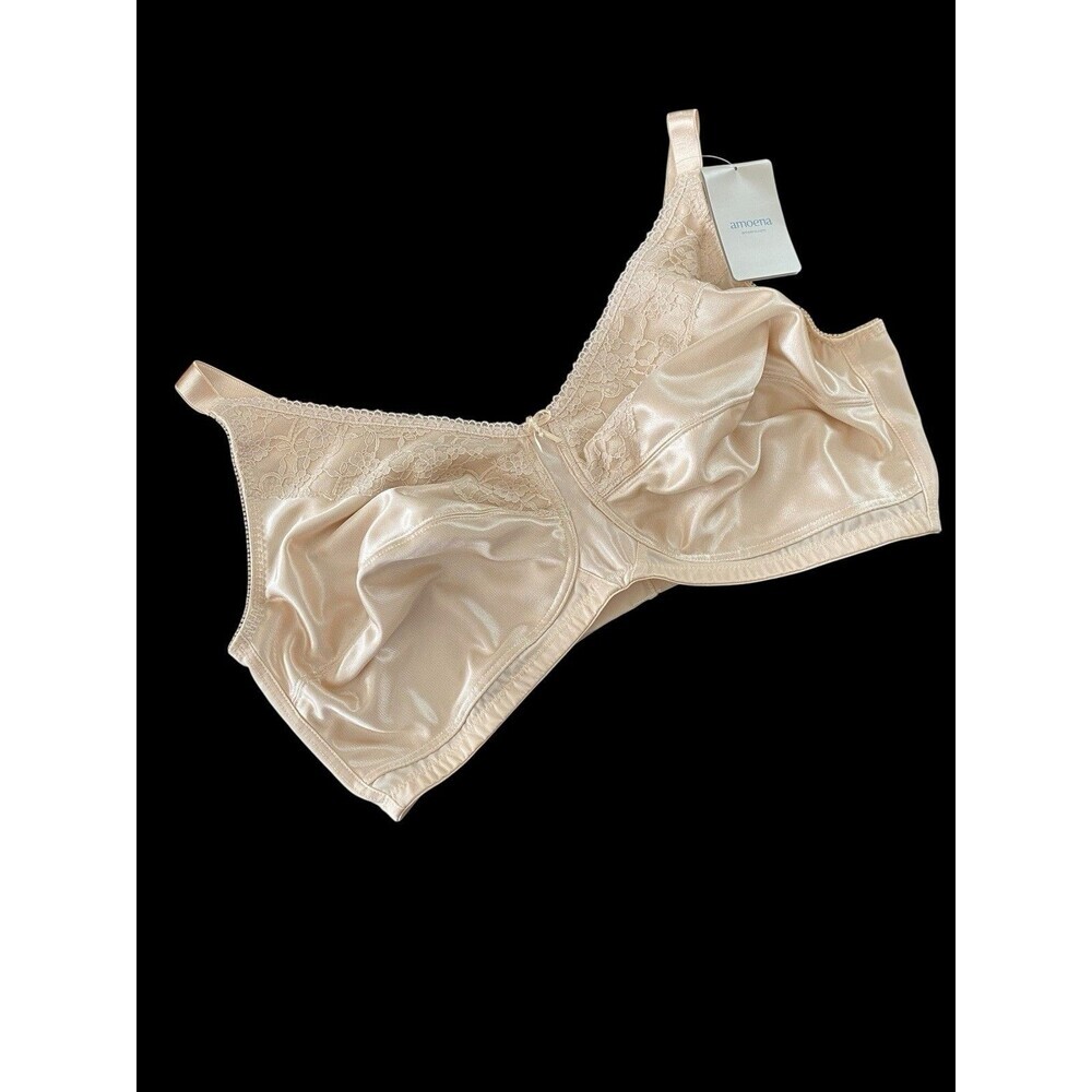 Amoena Bra Womens 46D Beige Nancy SB Mastectomy Pocketed Wire Free Post Surgery
